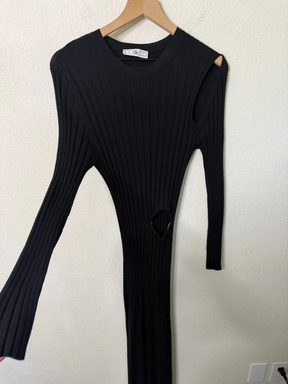 ITMFL In the Mood For Love Robe Galan Maxi Dress Black‎ Knit Womens Size L